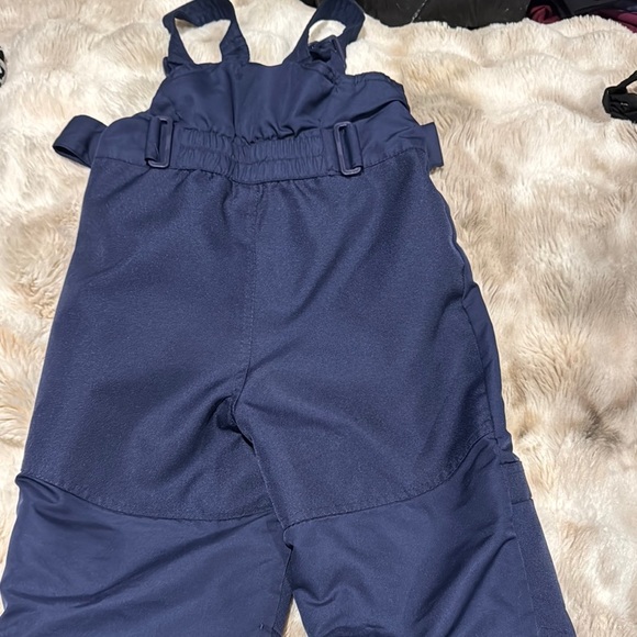 Kids' Blue and Black Snow Bibs - Picture 9 of 9